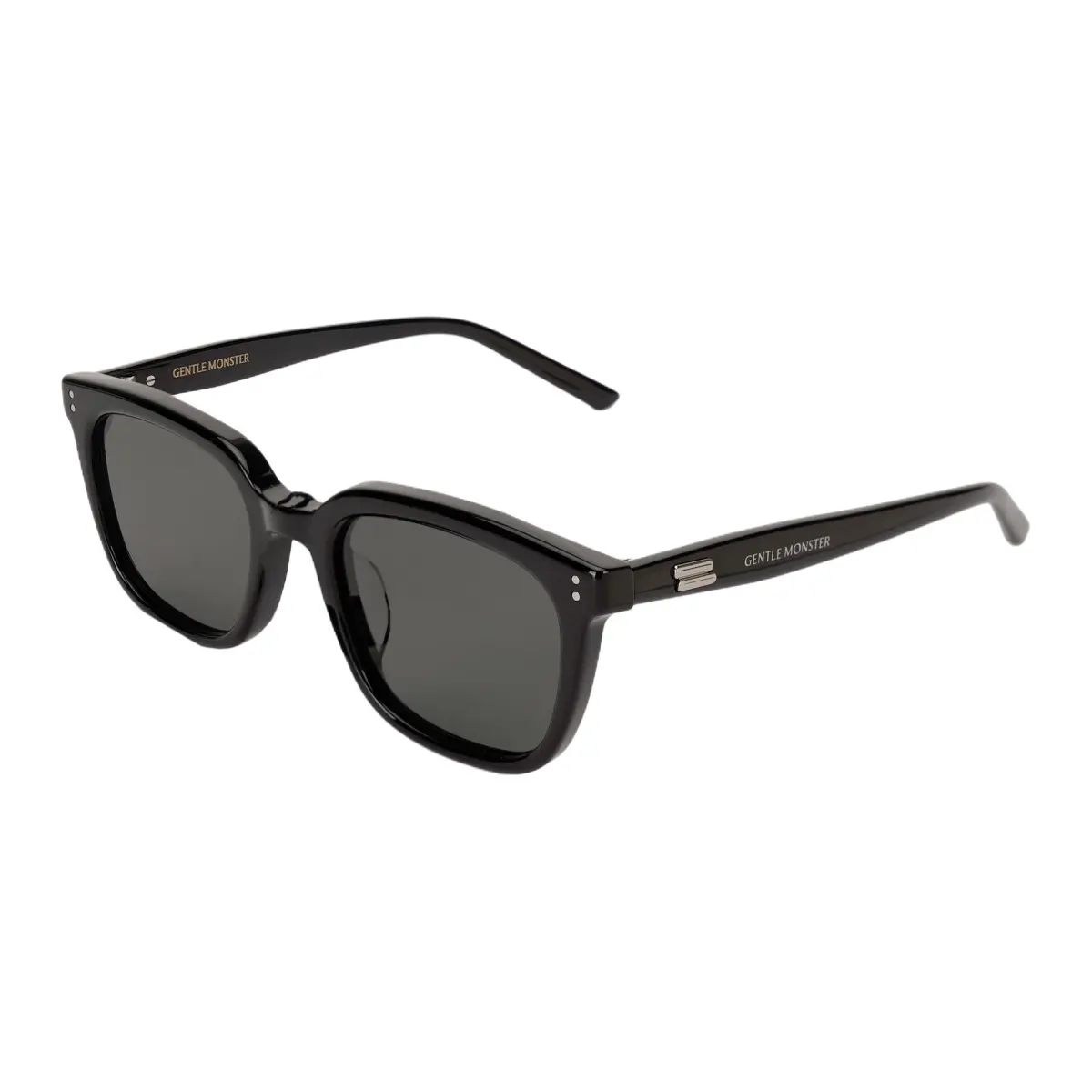 GENTLE MONSTER Solid Color Irregular Shape Sunglasses Unisex Black