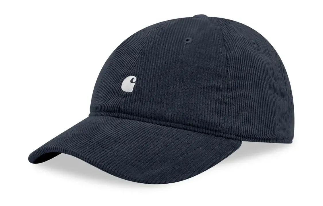 Carhartt WIP Printed Pattern Cotton, Corduroy Baseball Caps Men's Dark Blue