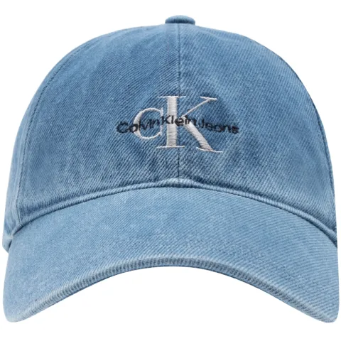 CALVIN KLEIN Cotton Baseball Caps Unisex Denim Blue