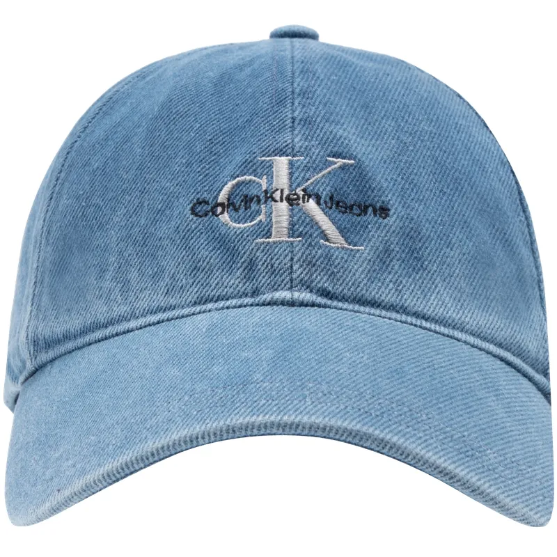 CALVIN KLEIN Cotton Baseball Caps Unisex Denim Blue
