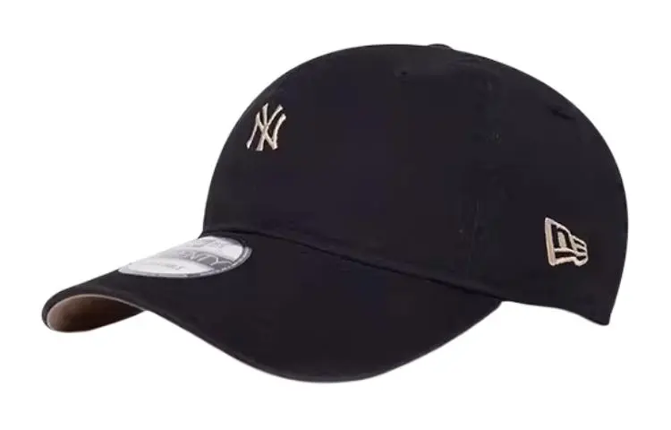 New Era NY Yankees Logo Embroidered Cotton Baseball Cap Black