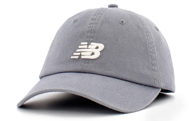 New Balance Cotton Baseball Caps Unisex Gray