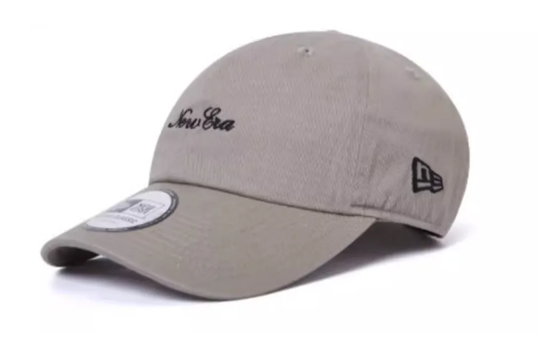 New Era Embroidery Letter Cotton Baseball Caps Unisex Gray