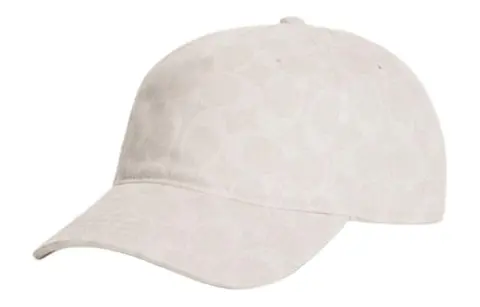 COACH Cotton Baseball Caps Women's White
