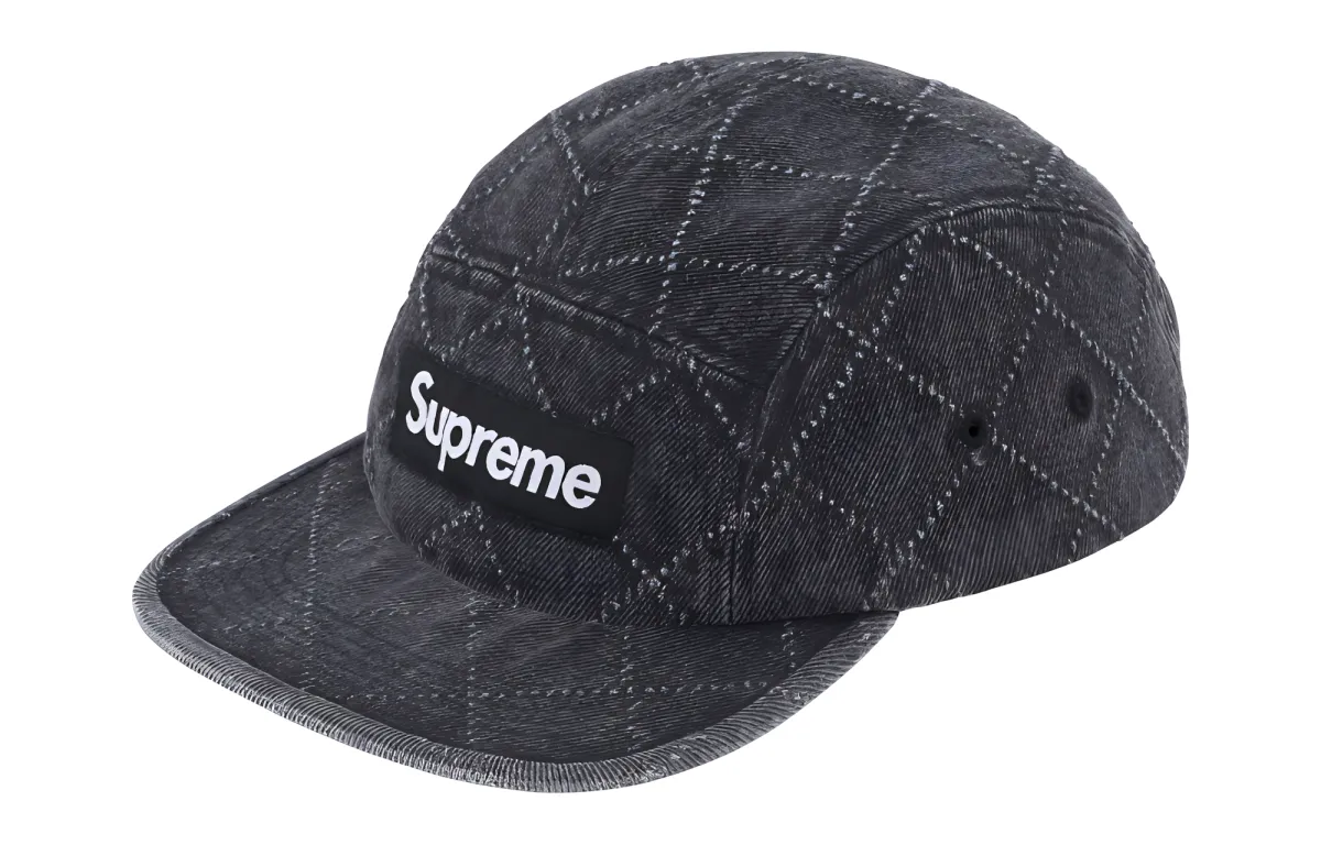Supreme Punched Denim Camp Cap
