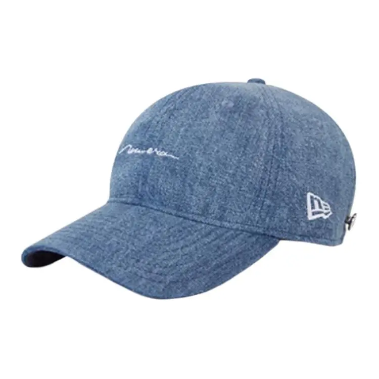 New Era Cotton Baseball Caps Men's Denim Blue