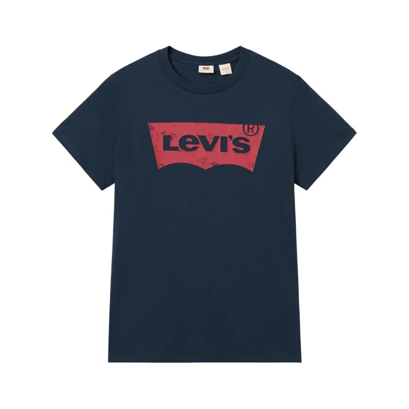 Levi's T-Shirts Men's Navy Blue Crew Neck Moderate