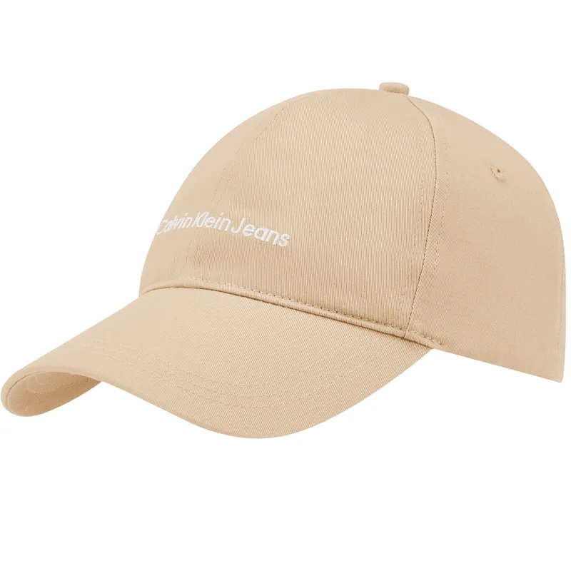 CALVIN KLEIN Cotton Baseball Caps Unisex Khaki