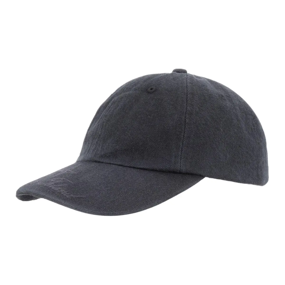Supreme x STONE ISLAND 100% Cotton Denim Baseball Caps Unisex Black