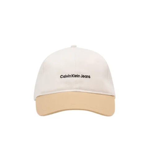 CALVIN KLEIN Polyester Baseball Caps Men's Ivory