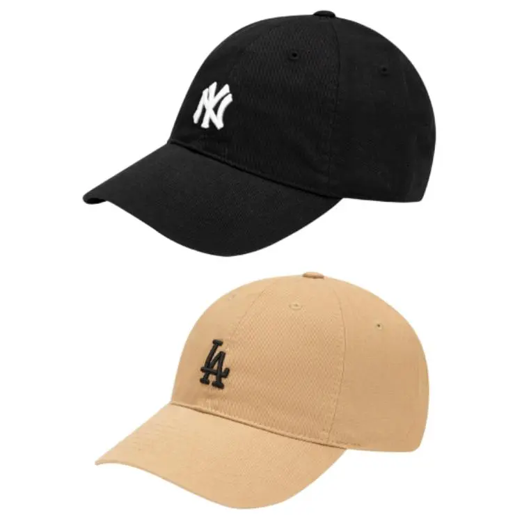 MLB Cotton Baseball Caps Unisex Black Khaki