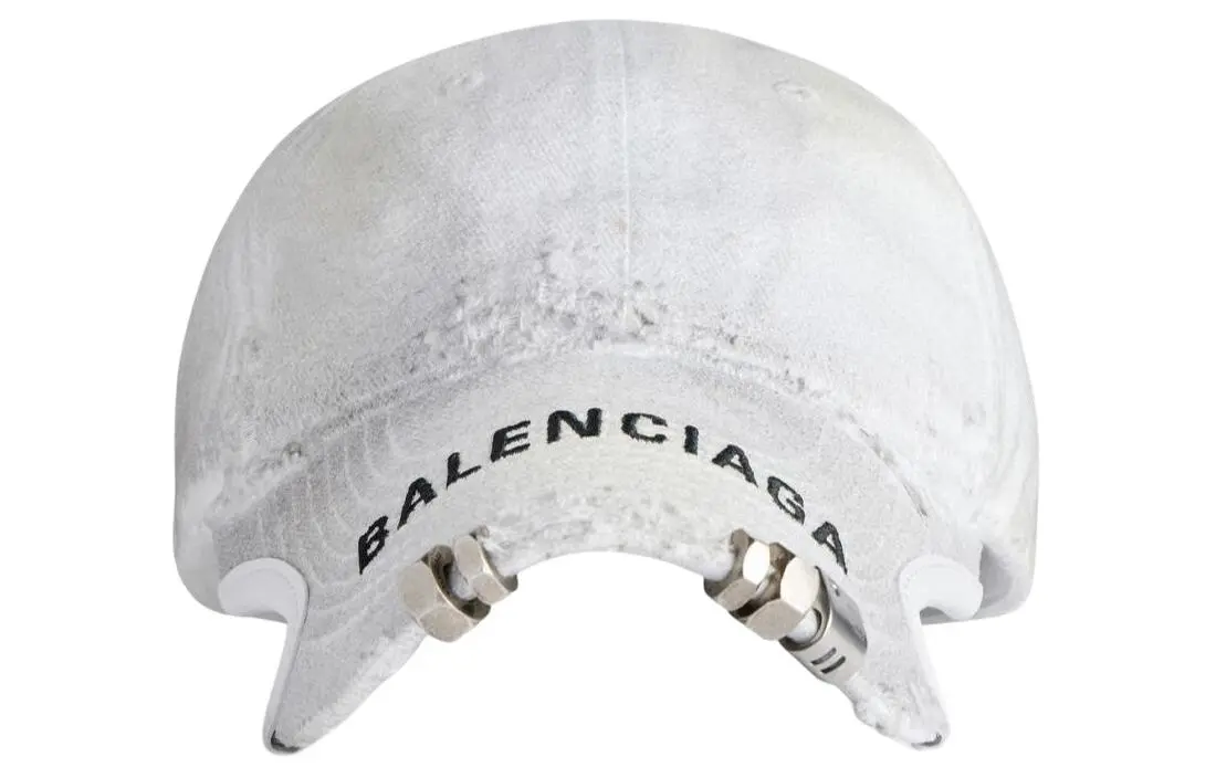 Balenciaga Cotton Baseball Caps Men's White