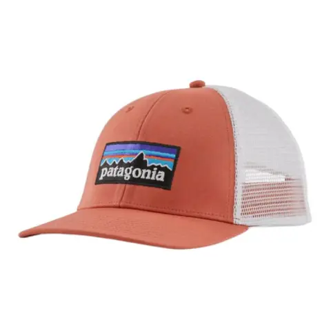 Patagonia Organic Cotton, Recycled Polyester Mesh Fabric, Recycled Fishnet Baseball Caps Men's Orange