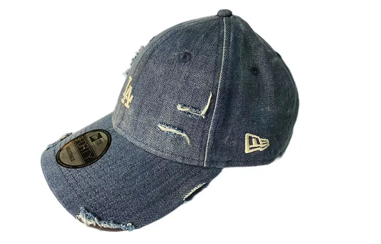 New Era Cotton Baseball Caps Unisex Denim Blue