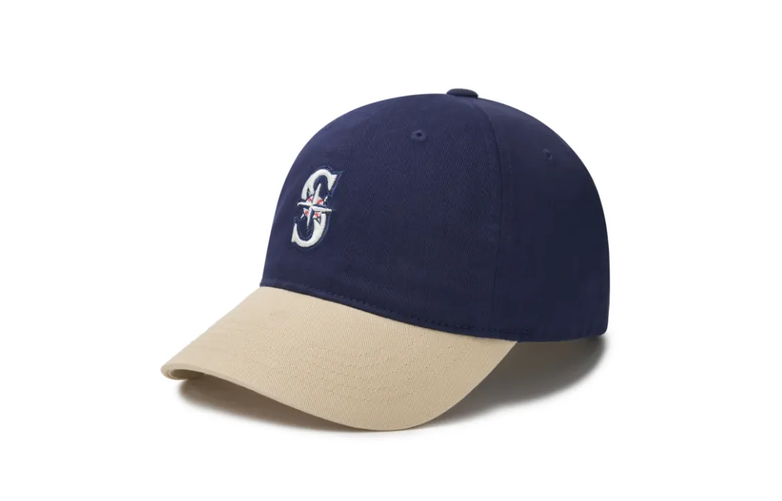MLB Cotton Baseball Caps Unisex Beige/Blue