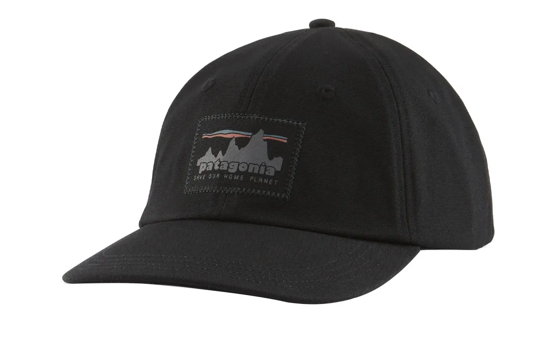 Patagonia Patterned Print Organic Cotton, Recycled Fishnet Baseball Caps Unisex Black