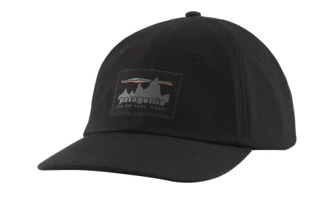 Patagonia Patterned Print Organic Cotton, Recycled Fishnet Baseball Caps Unisex Black