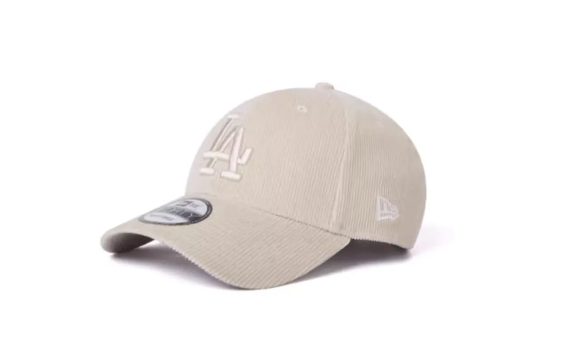 New Era Corduroy Baseball Caps Unisex Ecru