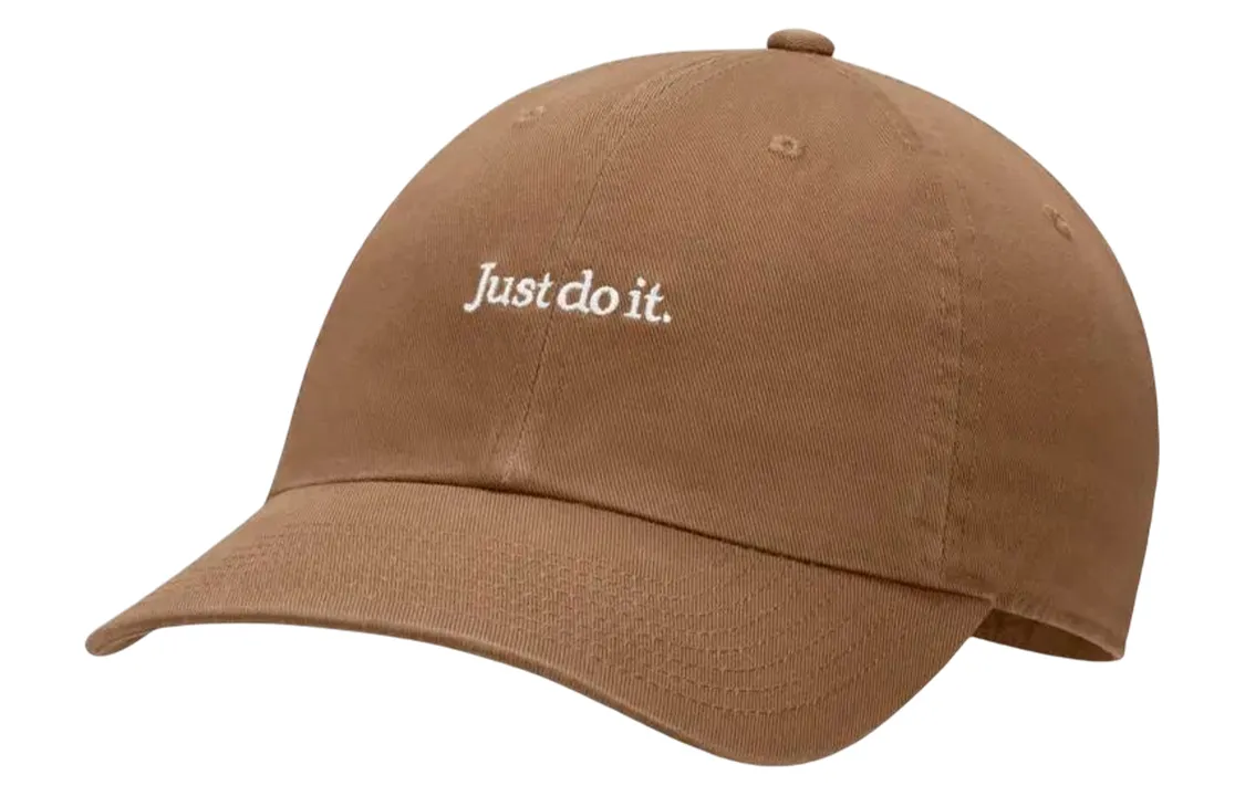 Nike Cotton Baseball Caps Unisex Brown