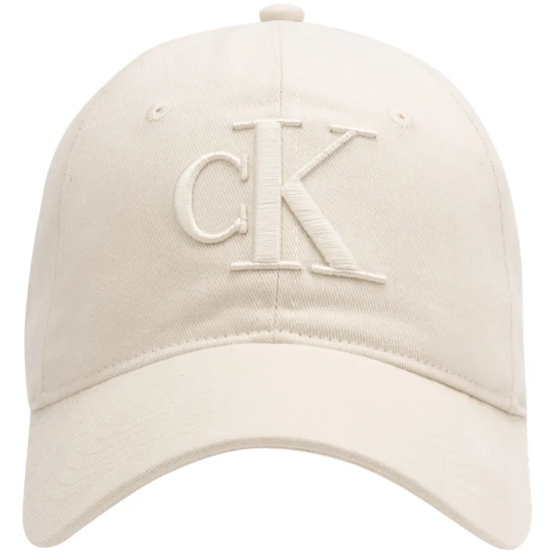 CALVIN KLEIN Cotton Baseball Caps Unisex Ivory
