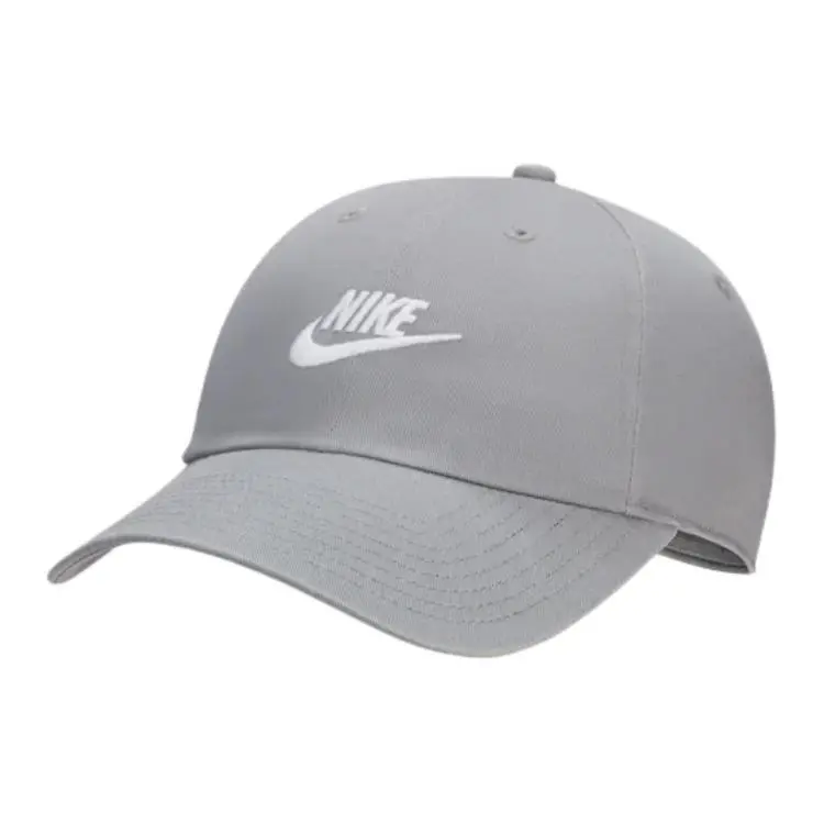 Nike Embroidered Logo Cotton Baseball Cap Grey
