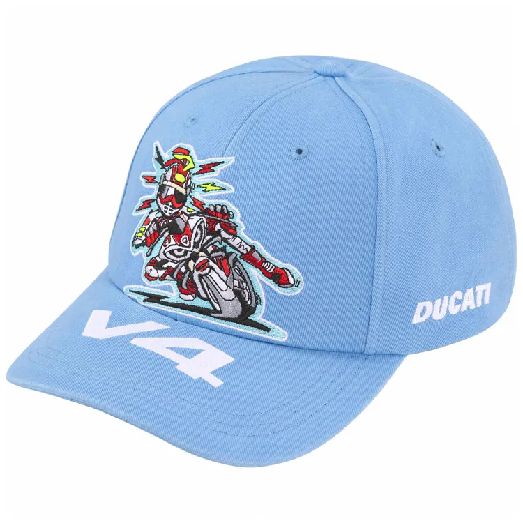 Supreme SS24 WEEK 16 Supreme®/DUCATI® 6-PANEL HAT Cotton Peaked Cap Unisex Couple Style Blue