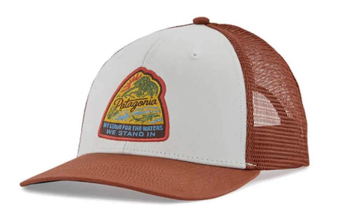Patagonia Organic Cotton, Recycled Polyester, Fishnet Baseball Caps Unisex Brown