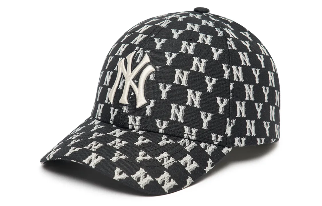 MLB MONOGRAM Polyester Baseball Caps Unisex Black