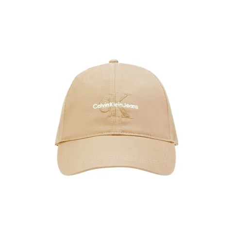 CALVIN KLEIN Cotton Baseball Caps Men's Light Khaki