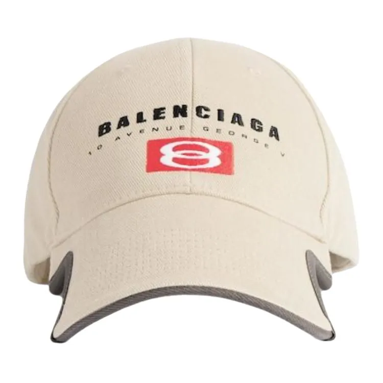 Balenciaga 100% Cotton, Twill, Polyester Baseball Caps Men's Beige