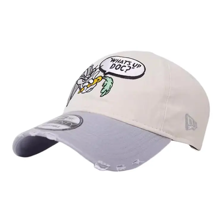 New Era Cotton Baseball Caps Unisex Milk White