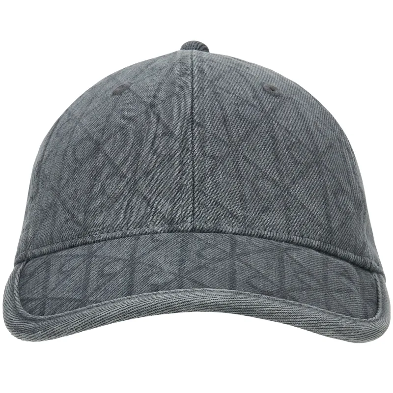 CALVIN KLEIN Cotton Baseball Caps Unisex Denim Gray