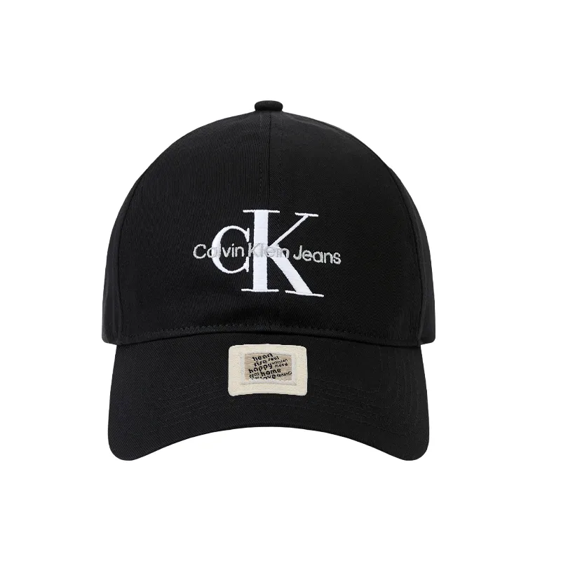 CALVIN KLEIN Cotton Baseball Caps Unisex Black