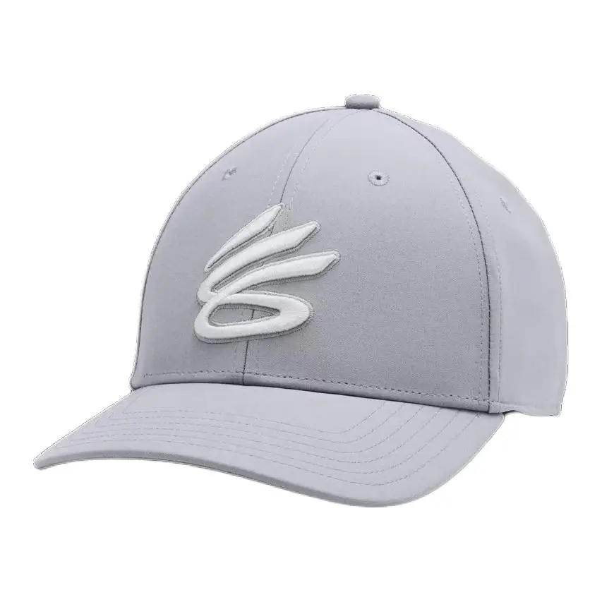 Under Armour Brand Logo Polyester Baseball Caps Men's Gray