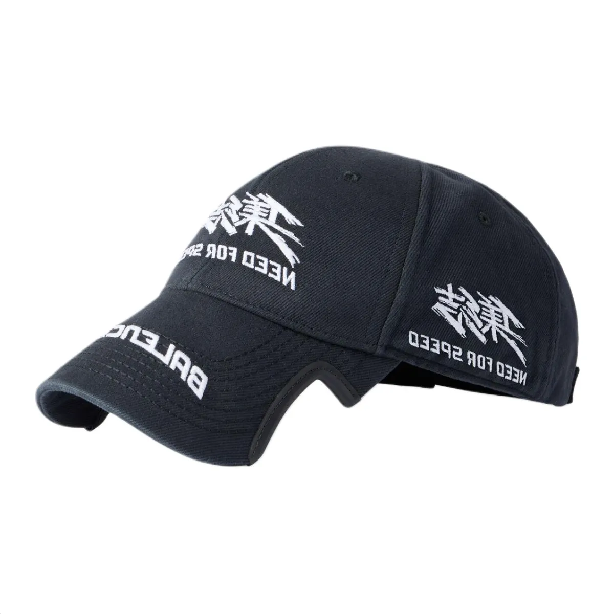 Balenciaga Cotton Baseball Caps Women's Black