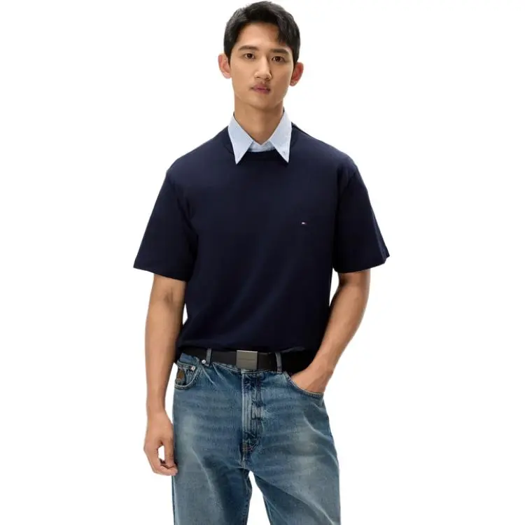 Tommy Hilfiger T-Shirts Men's Crew Neck Thin Straight Fit