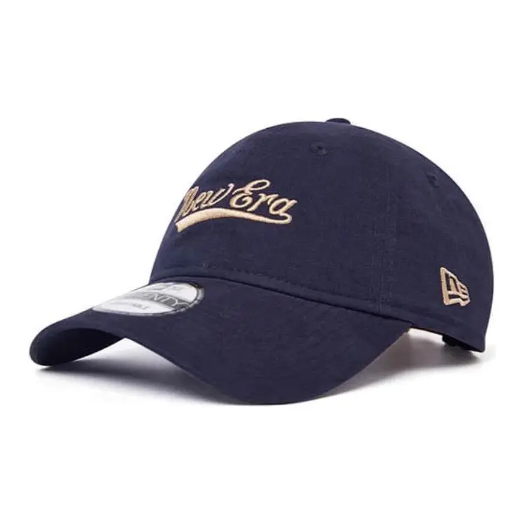 New Era Leather Baseball Caps Unisex Navy Blue