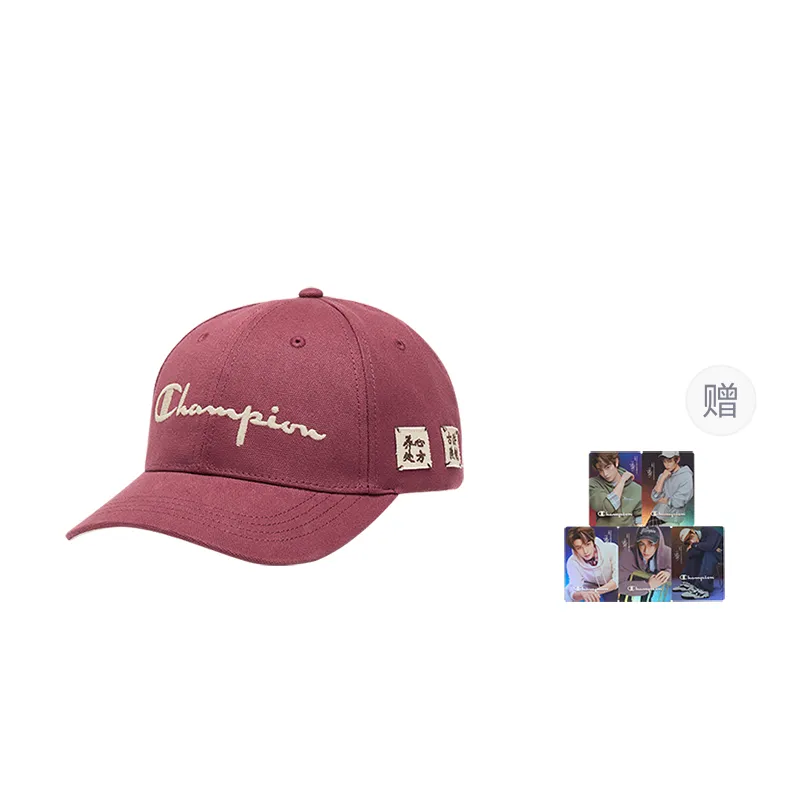 Champion Cotton Baseball Caps Unisex Linen/Preppy Red