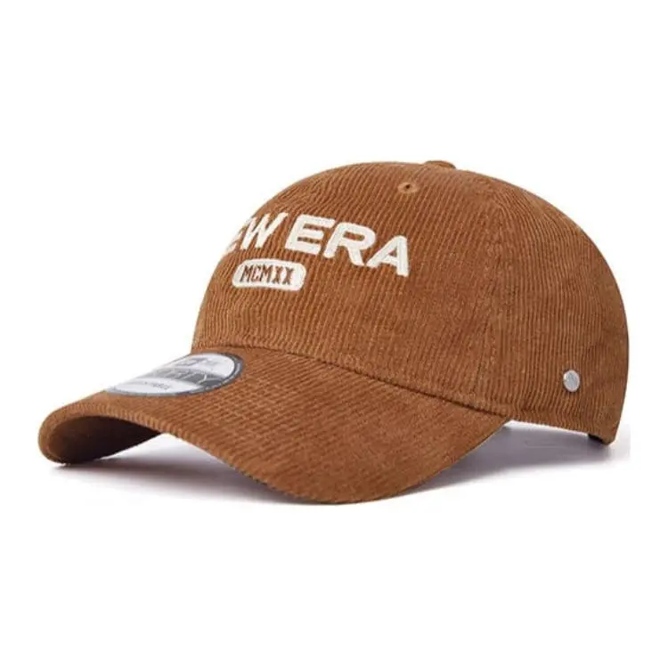 New Era Corduroy Baseball Caps Unisex Khaki
