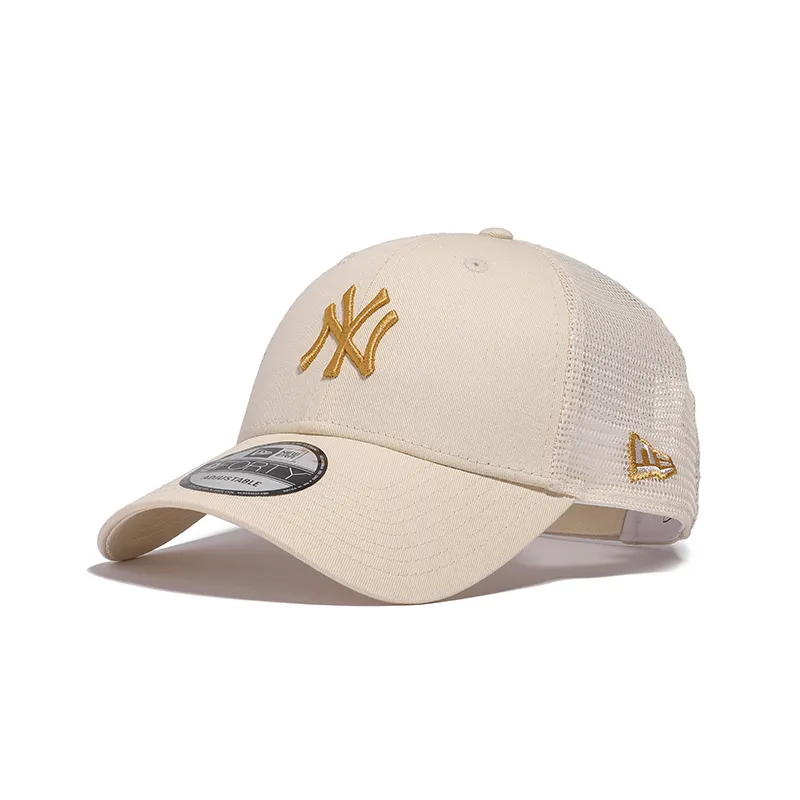 New Era Cotton, Polyester Baseball Caps Unisex Cream White