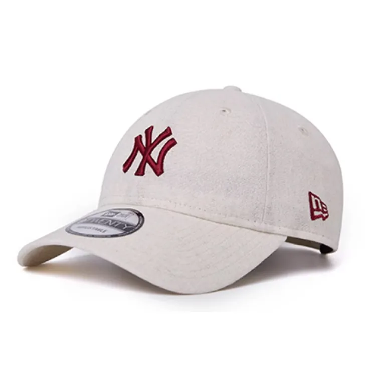New Era Cotton, Linen, Regenerated Cellulose Fiber Baseball Caps Unisex Ecru