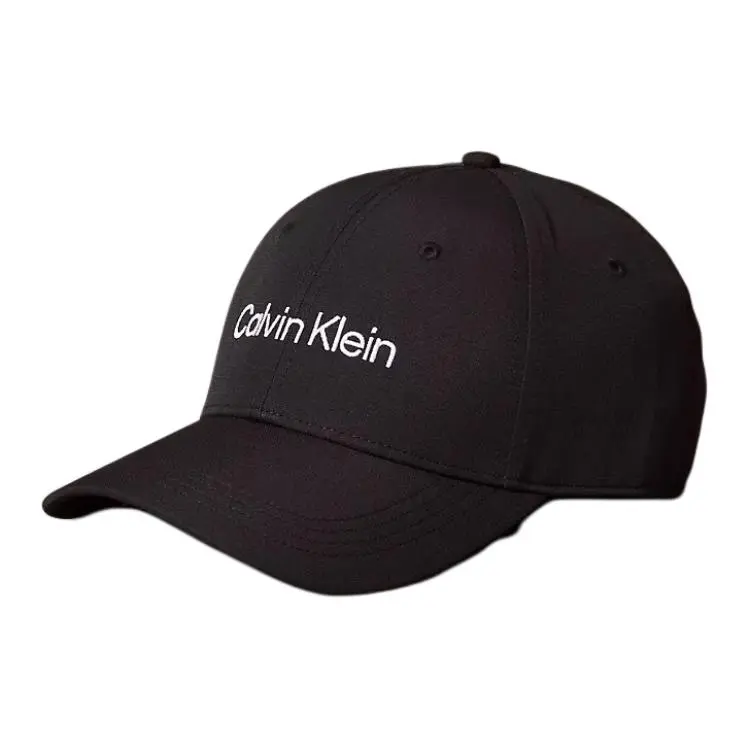 CALVIN KLEIN Metal Recycled Polyester Baseball Caps Unisex Black