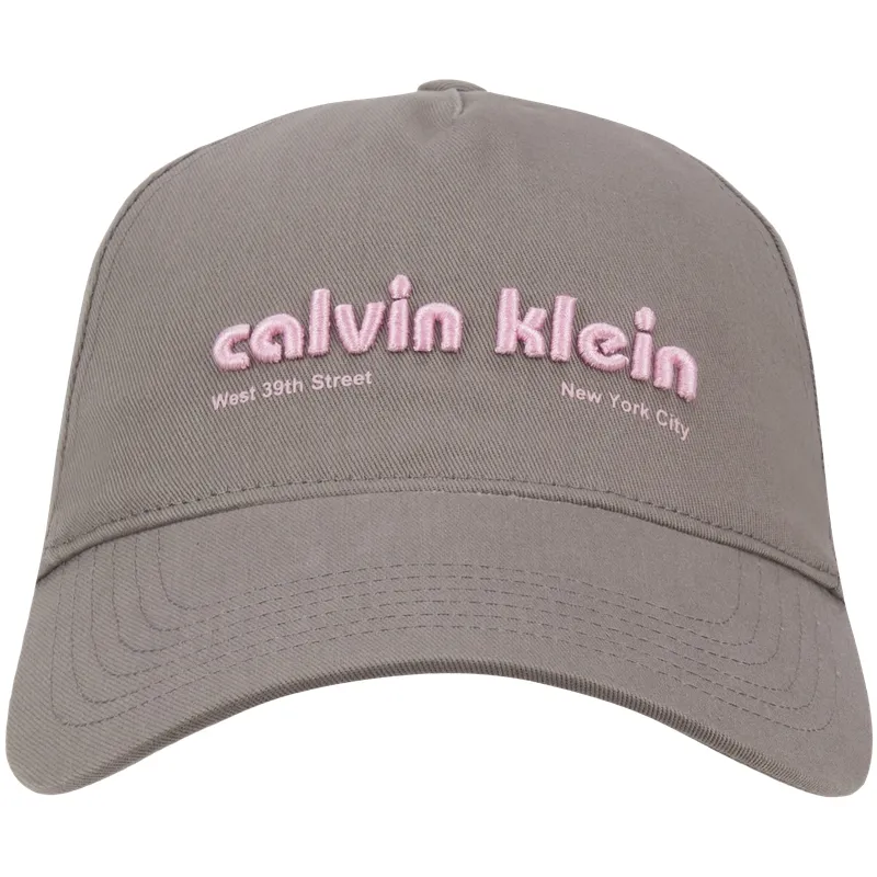 CALVIN KLEIN Cotton Baseball Caps Unisex Spire Gray