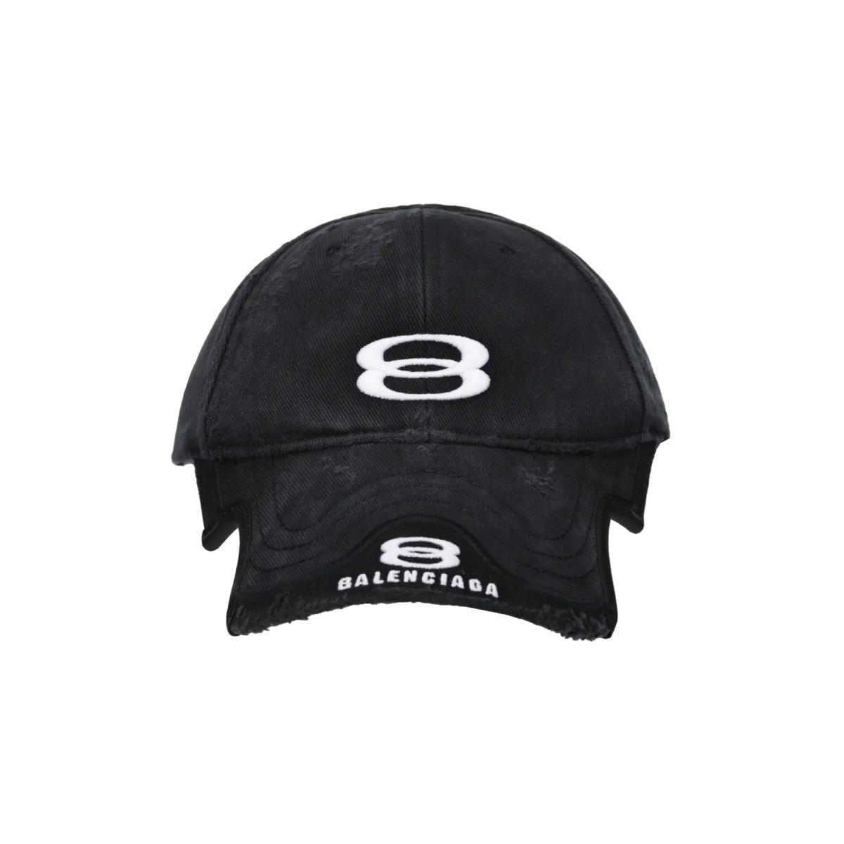 Balenciaga Layered Logo Embroidered Cap