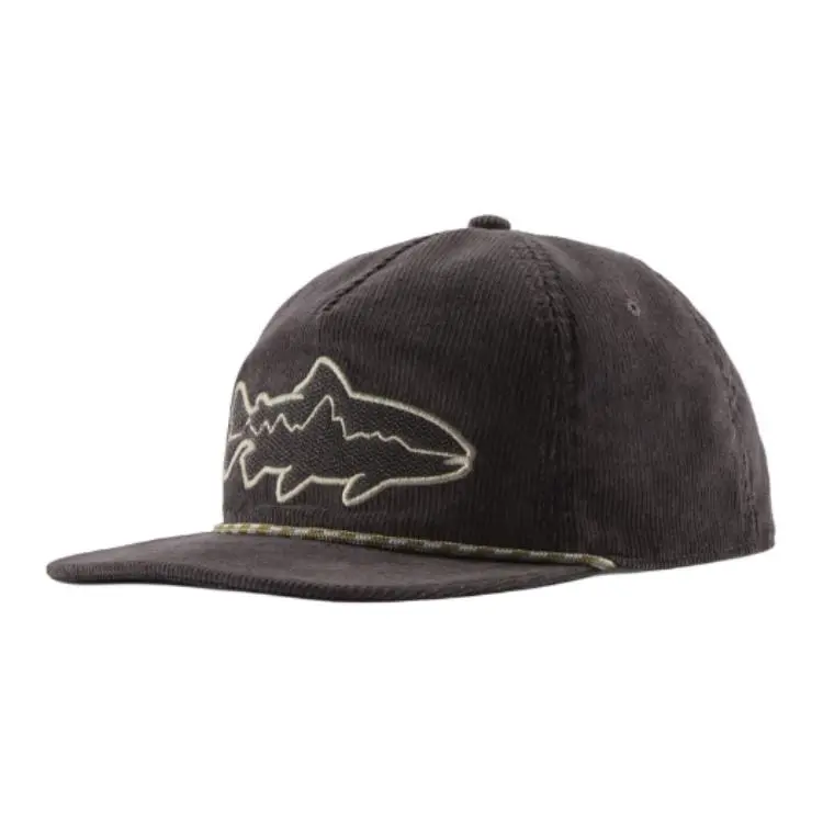Patagonia Cotton Straw Blend Corduroy Baseball Caps Unisex Dark Brown