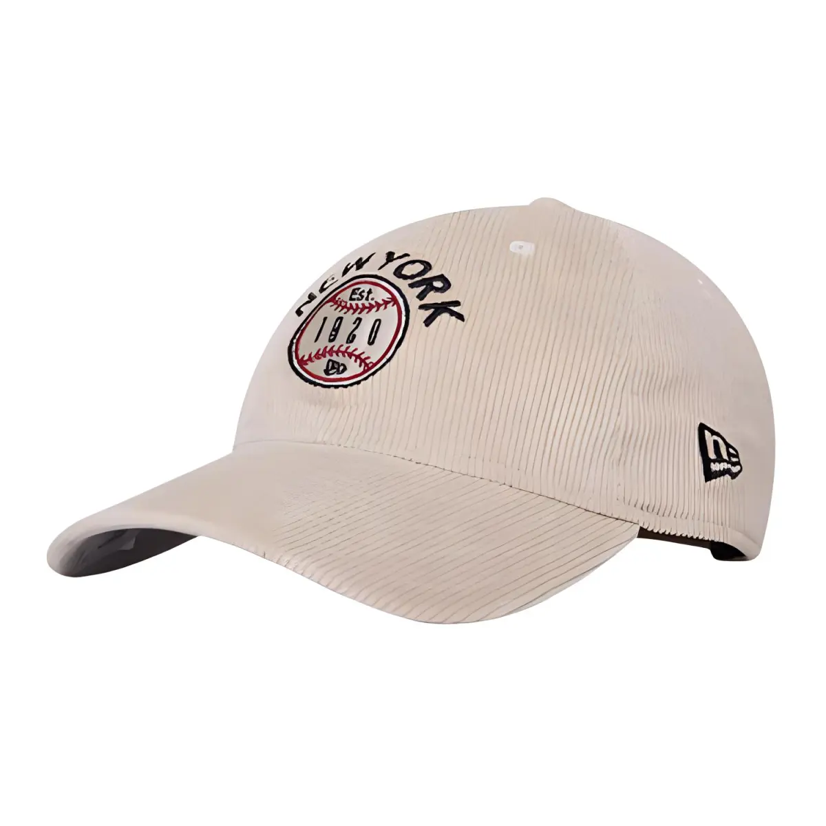 New Era Corduroy Baseball Caps Unisex Beige