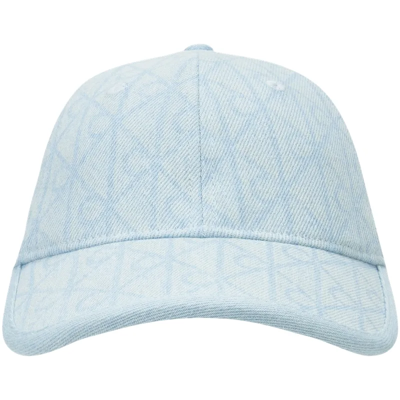 CALVIN KLEIN Cotton Baseball Caps Unisex Denim Light Blue