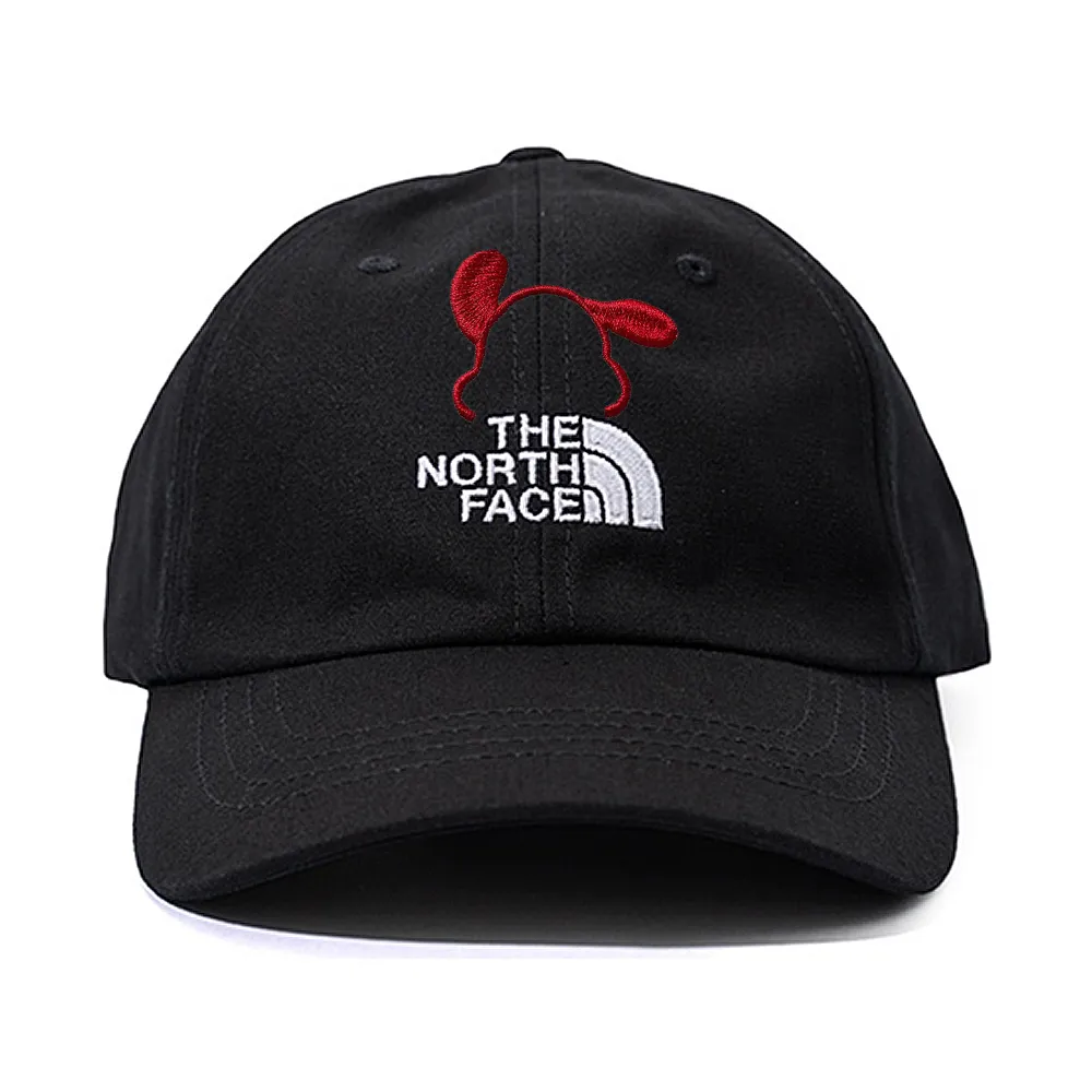 THE NORTH FACE Cotton Baseball Caps Unisex Black Red