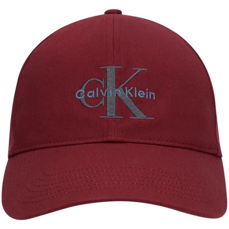 CALVIN KLEIN Cotton Baseball Caps Unisex Vintage Red