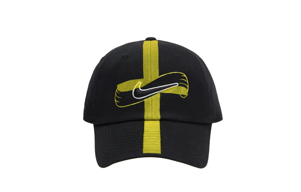 Nike Polyester Baseball Caps Unisex Black Yellow